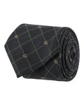 Gucci Mens Double G And Check Silk Jacquard Tie