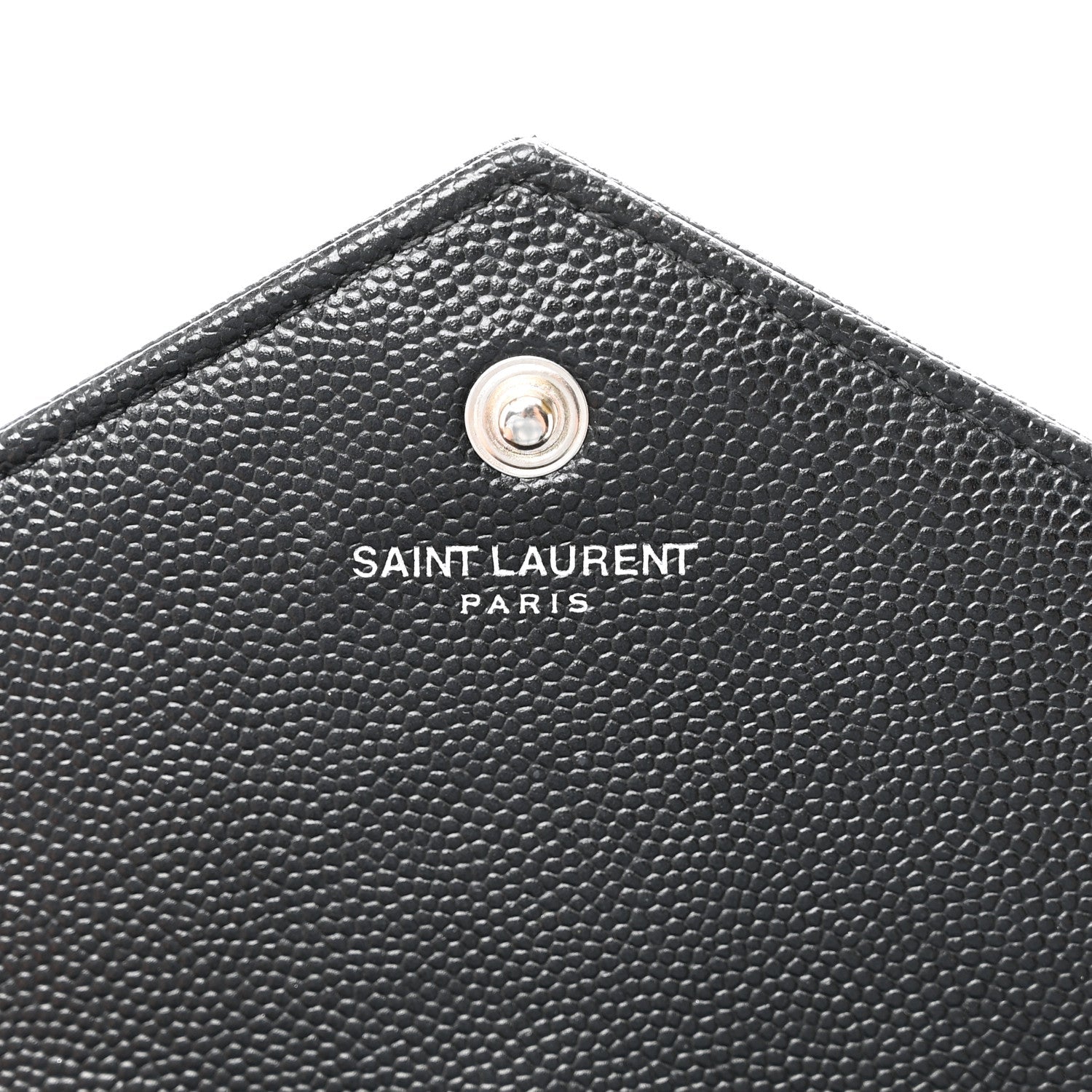 Grain De Poudre Matelasse Chevron Monogram Chain Wallet Black