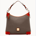 DOONEY & BOURKE Pebble Grain Hobo Elephant Gray/Tan Handbag