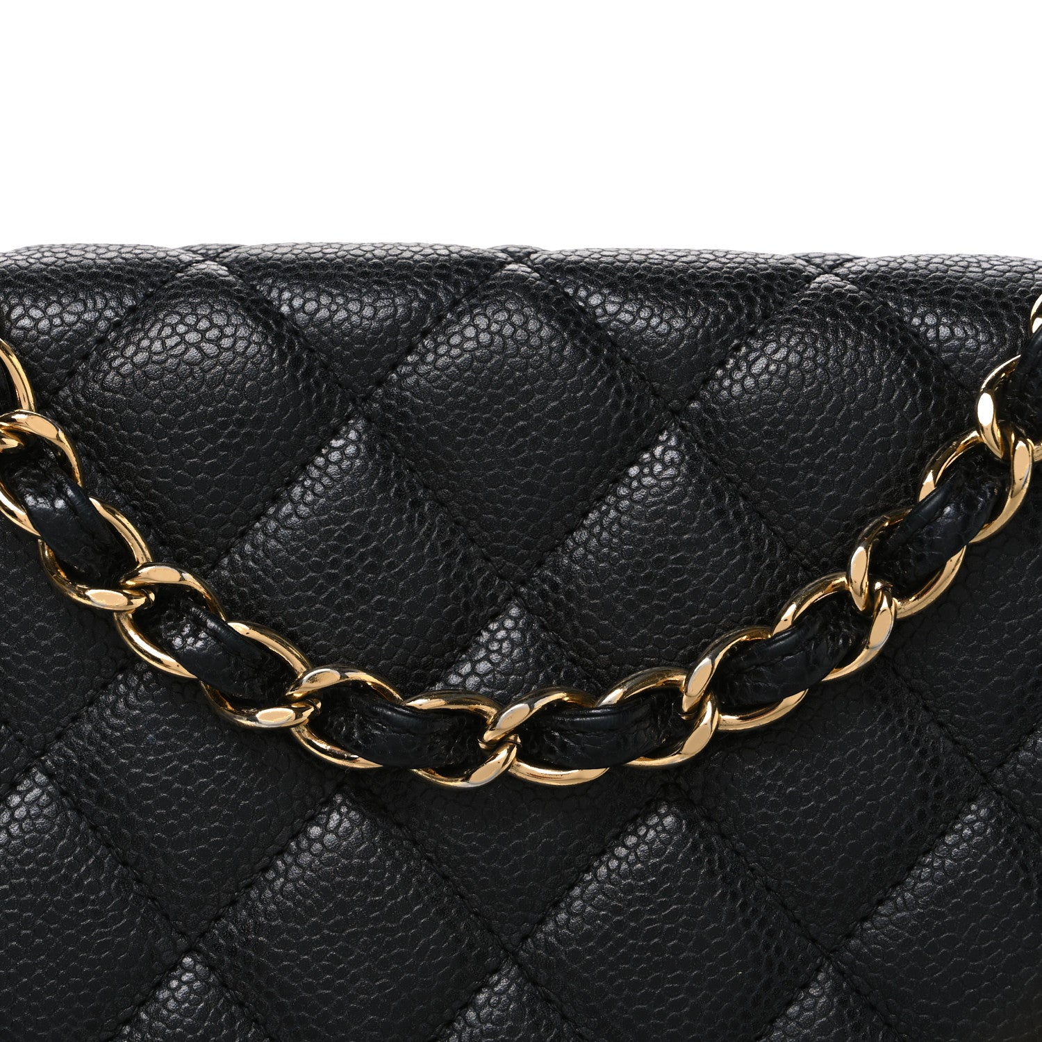 Caviar Quilted Jumbo Single Flap Black