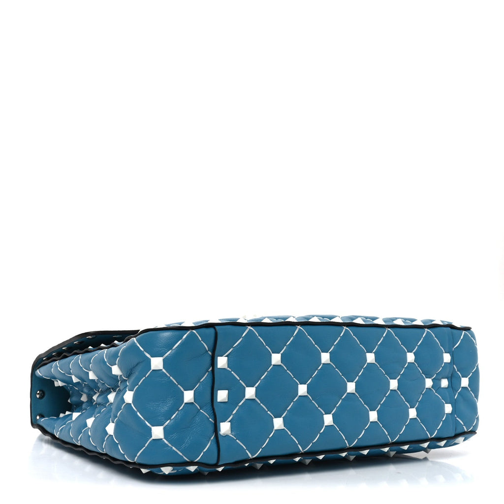 Nappa Medium Free Rockstud Spike Shoulder Bag Cerulean