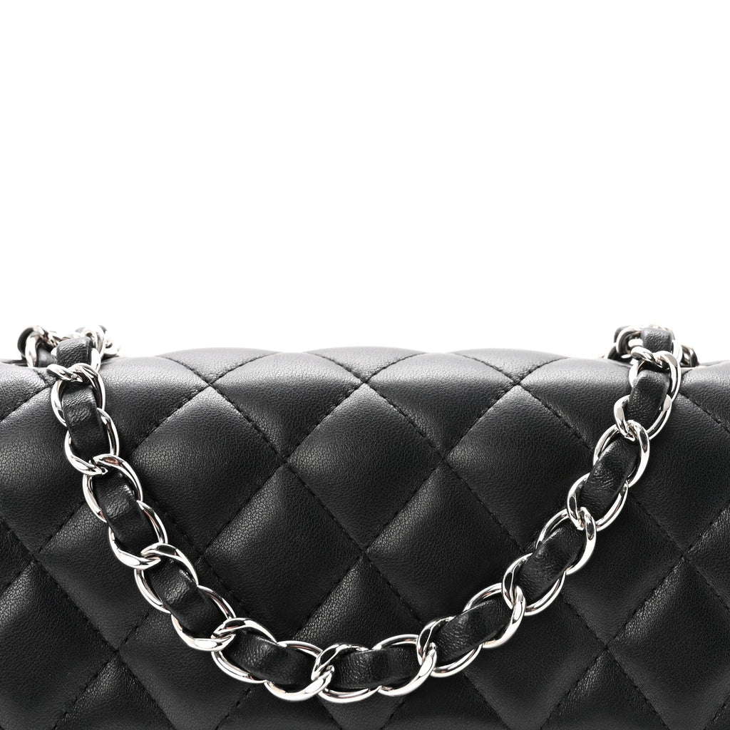 Lambskin Quilted Mini Rectangular Flap