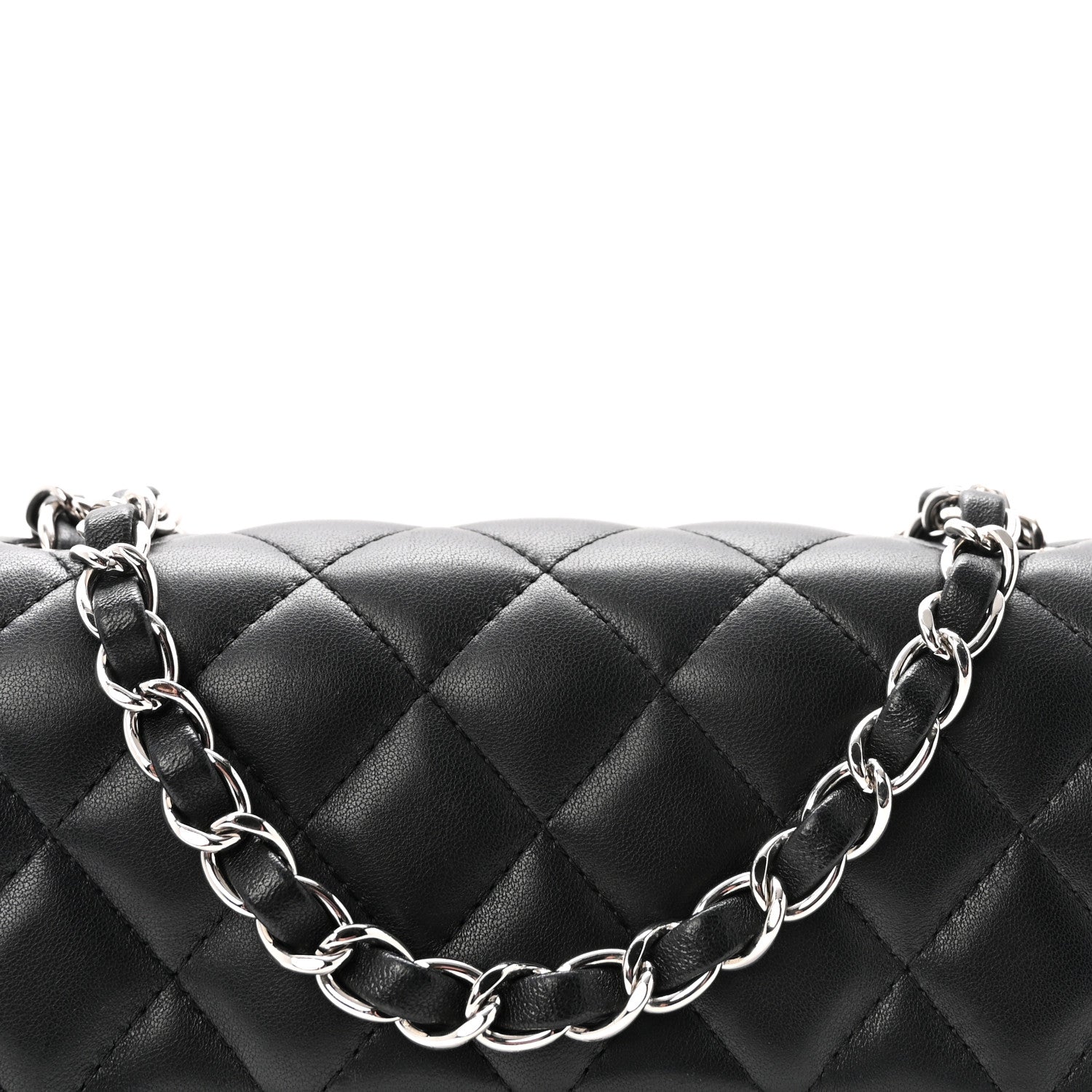 Lambskin Quilted Mini Rectangular Flap
