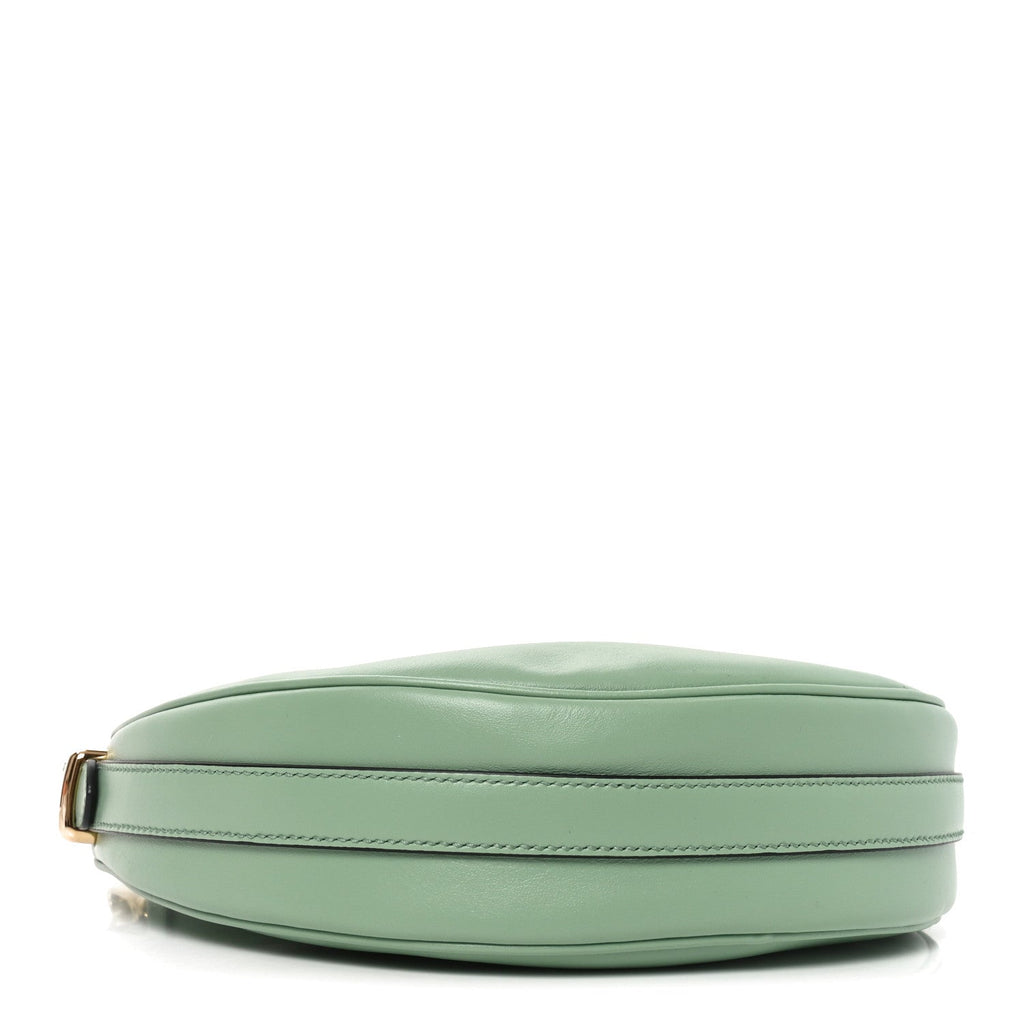 Soft Calfskin Arque Shoulder Bag Acquamarina