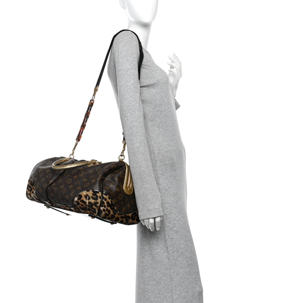 Monogram Leopard Stephen Bag