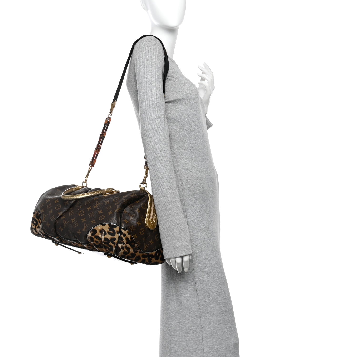 Monogram Leopard Stephen Bag