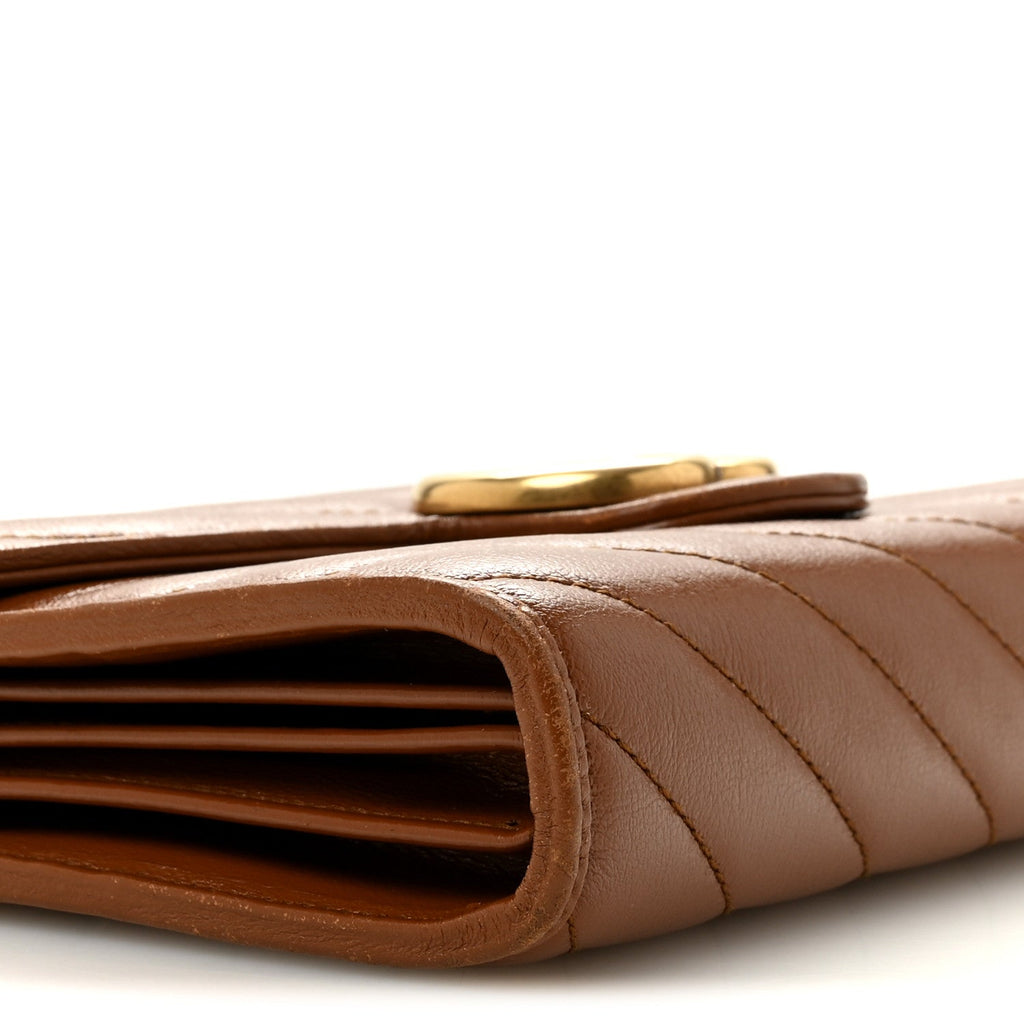 Azalea Calfskin Matelasse Diagonal GG Marmont Chain Wallet Cuir