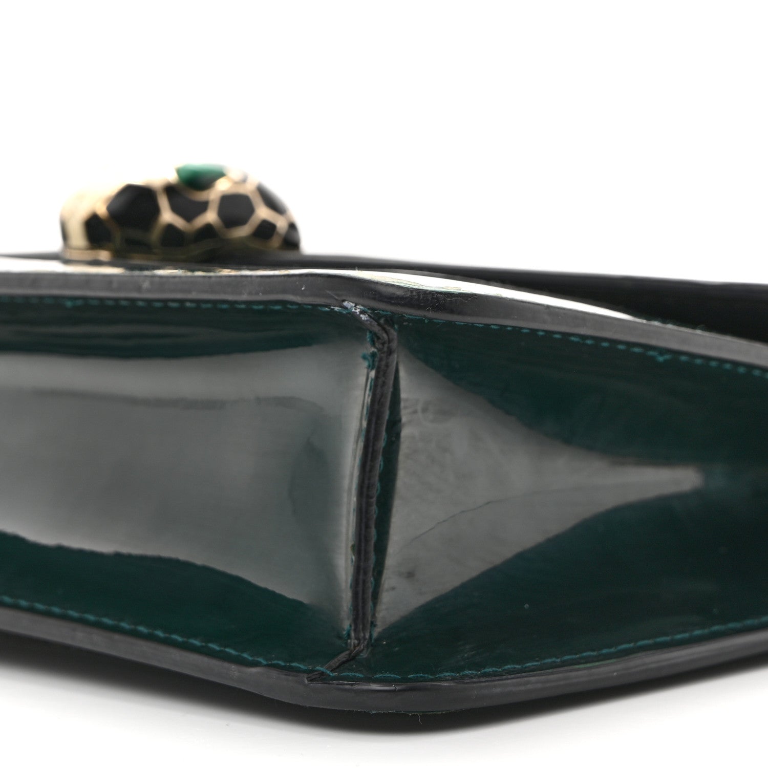 Metallic Serpenti Forever Small Shoulder Bag Green