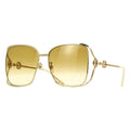 Gucci Square Full Rim, with a Gold frame and Brown Gradient lens.