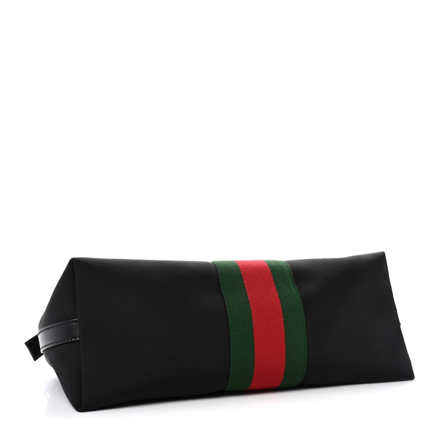 Techno Canvas Web Top Handle Shoulder Bag Black