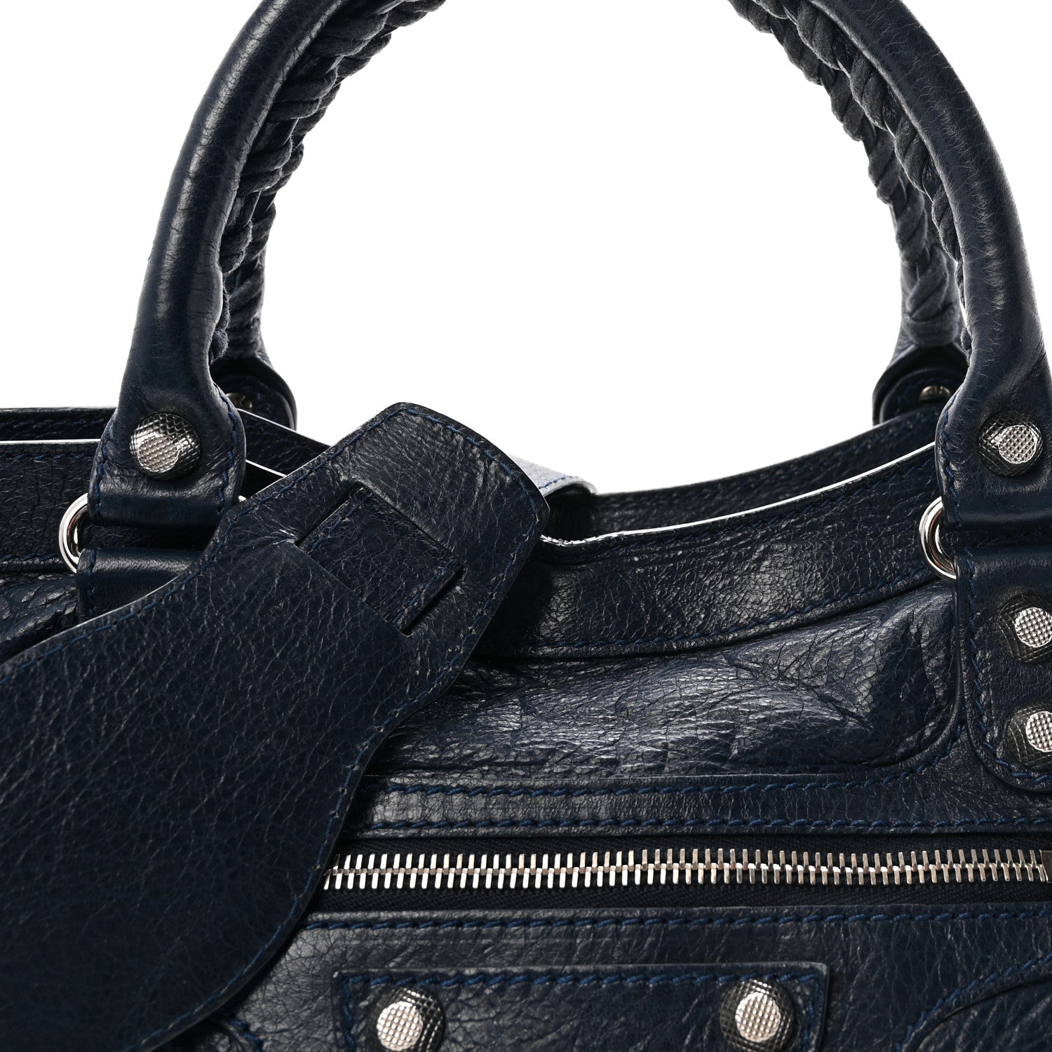 Agneau Giant 12 Silver Hardware City Bleu Obscur