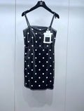 Chanel 23S black & white leather dress