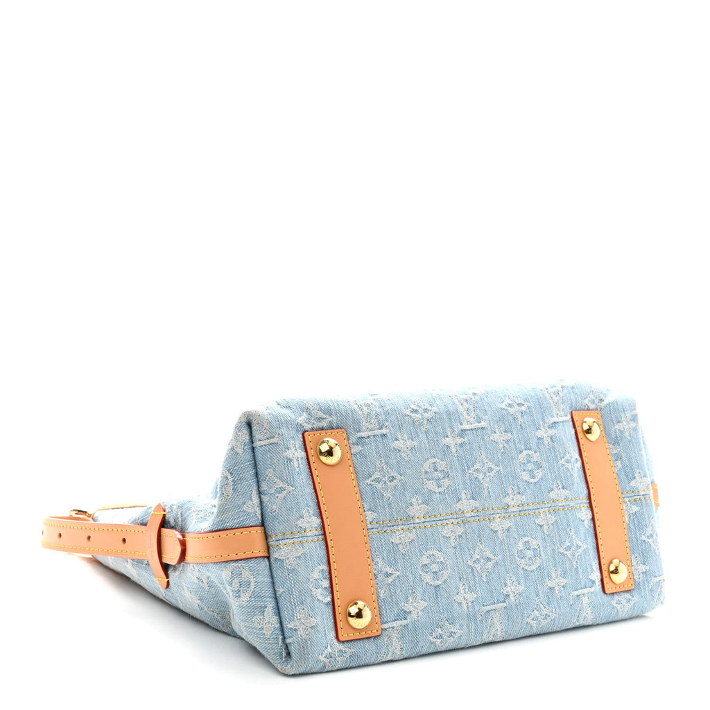 Monogram Denim CarryAll PM Sky Blue
