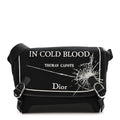 Canvas Embroidered Medium Jett Messenger Black White