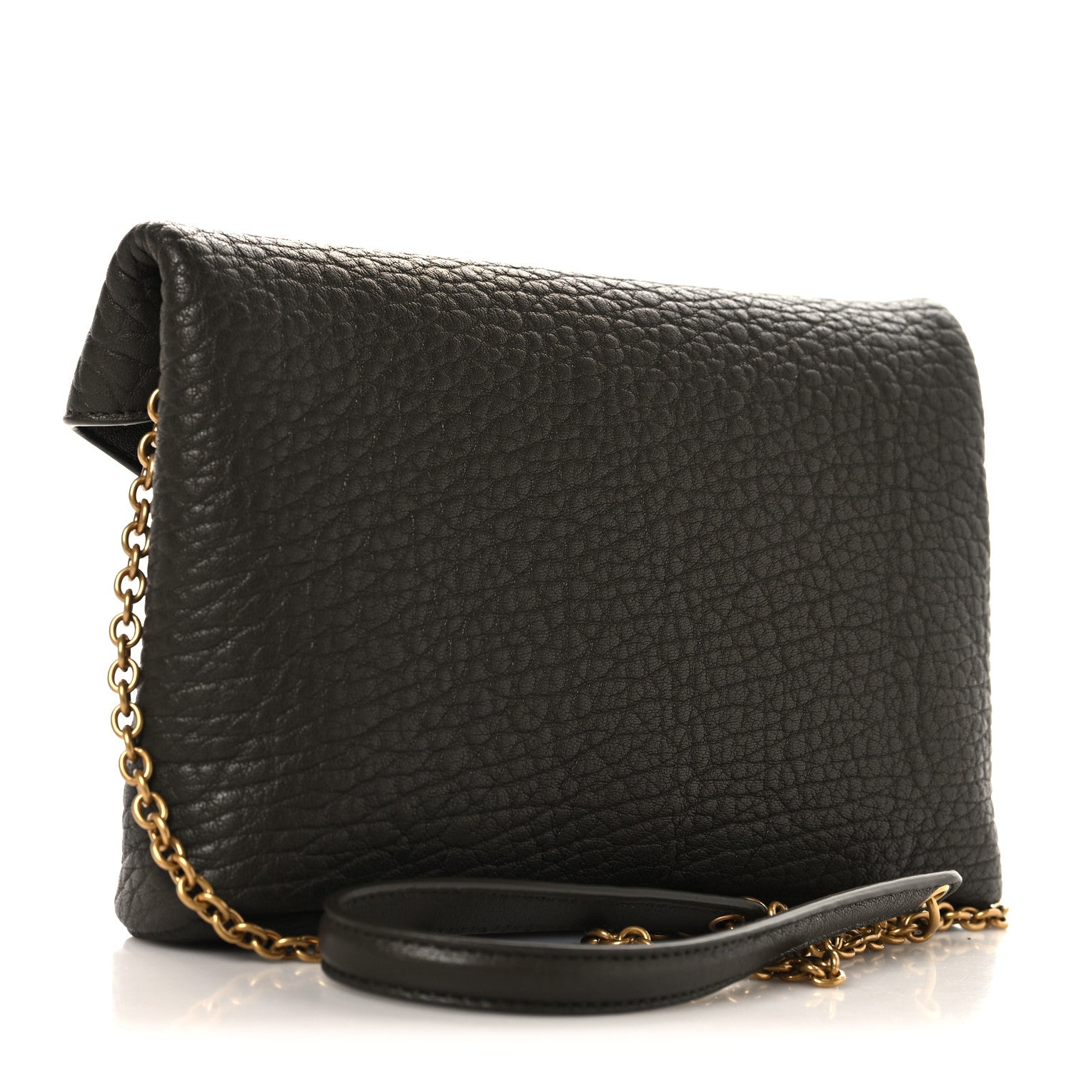 Grained Lambskin Small Cassandre Chain Pouch Light Musk