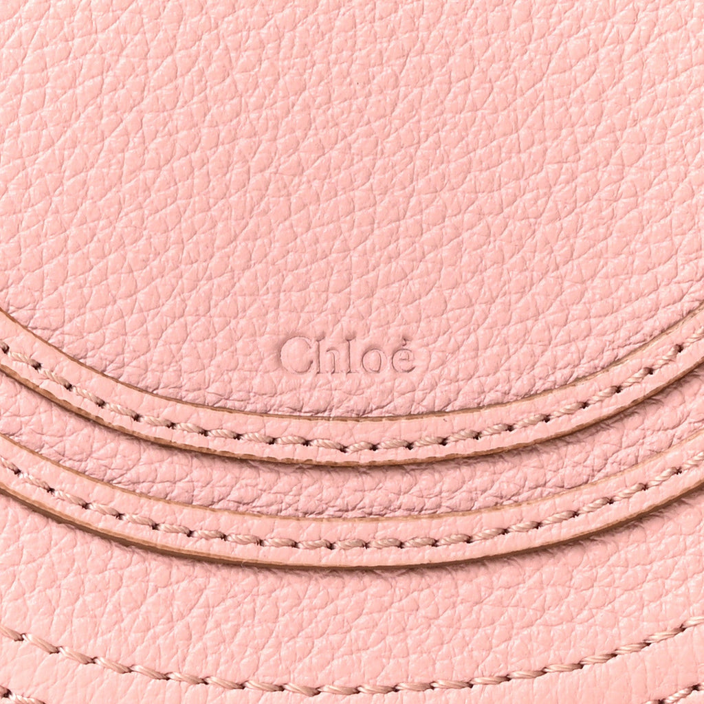 Grained Calfskin Small Marcie Saddle Bag Blossom Pink