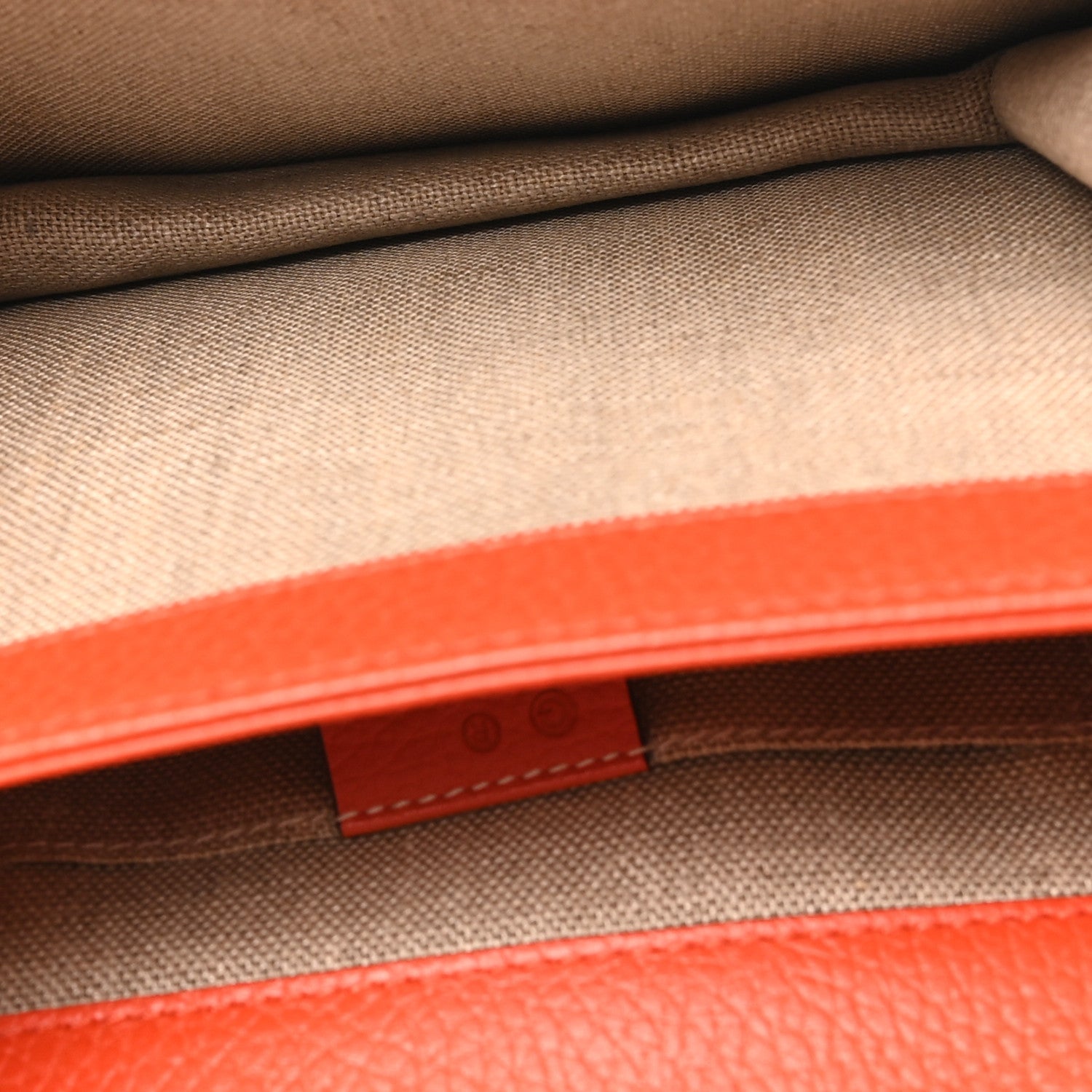 Dollar Calfskin Small Interlocking G Shoulder Bag Sun Orange
