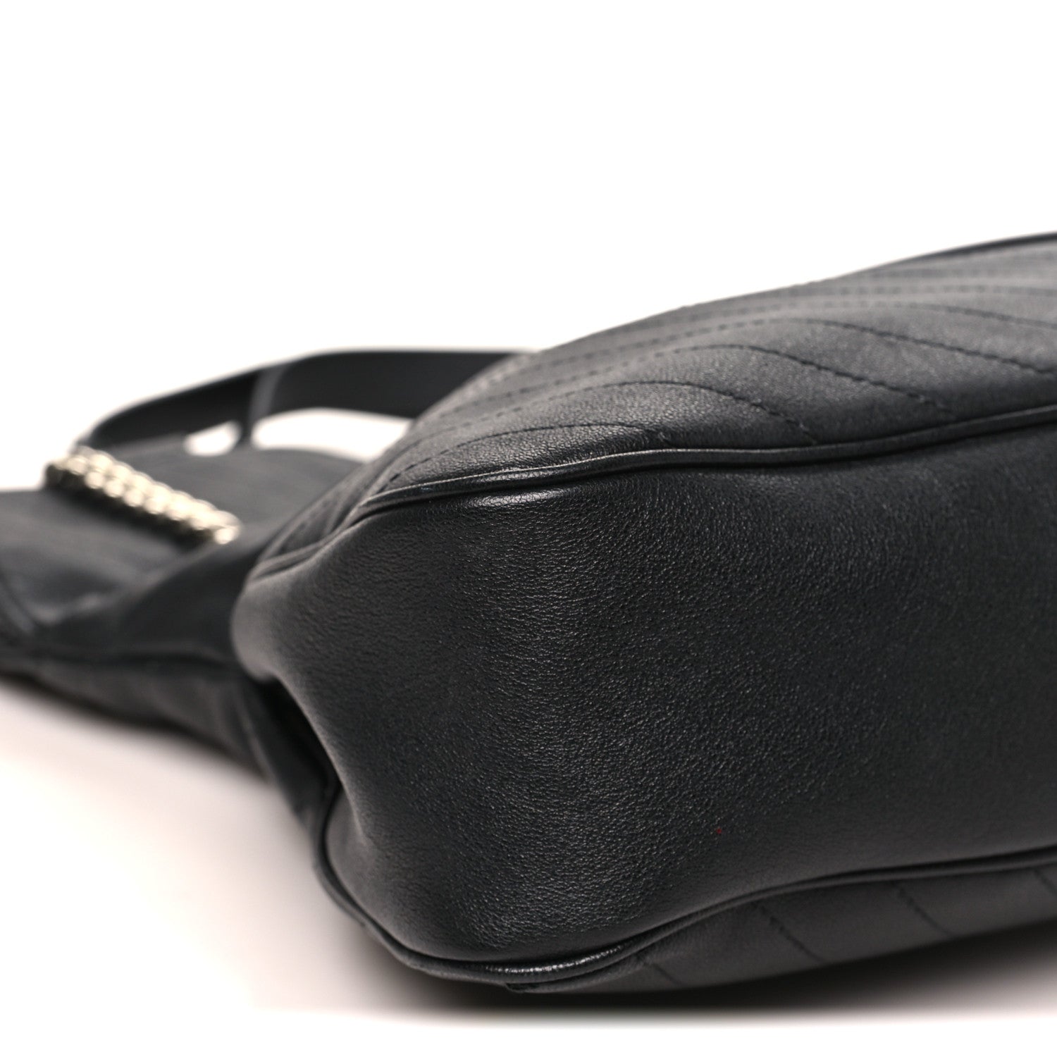 Sakai Be Green Calfskin Diagonal Stitched Medium Blondie Tote Black