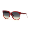 Celine Sunglasses Cat Eye Full Rim, Red Frame and Gradient Green Lens CL4048IN66P