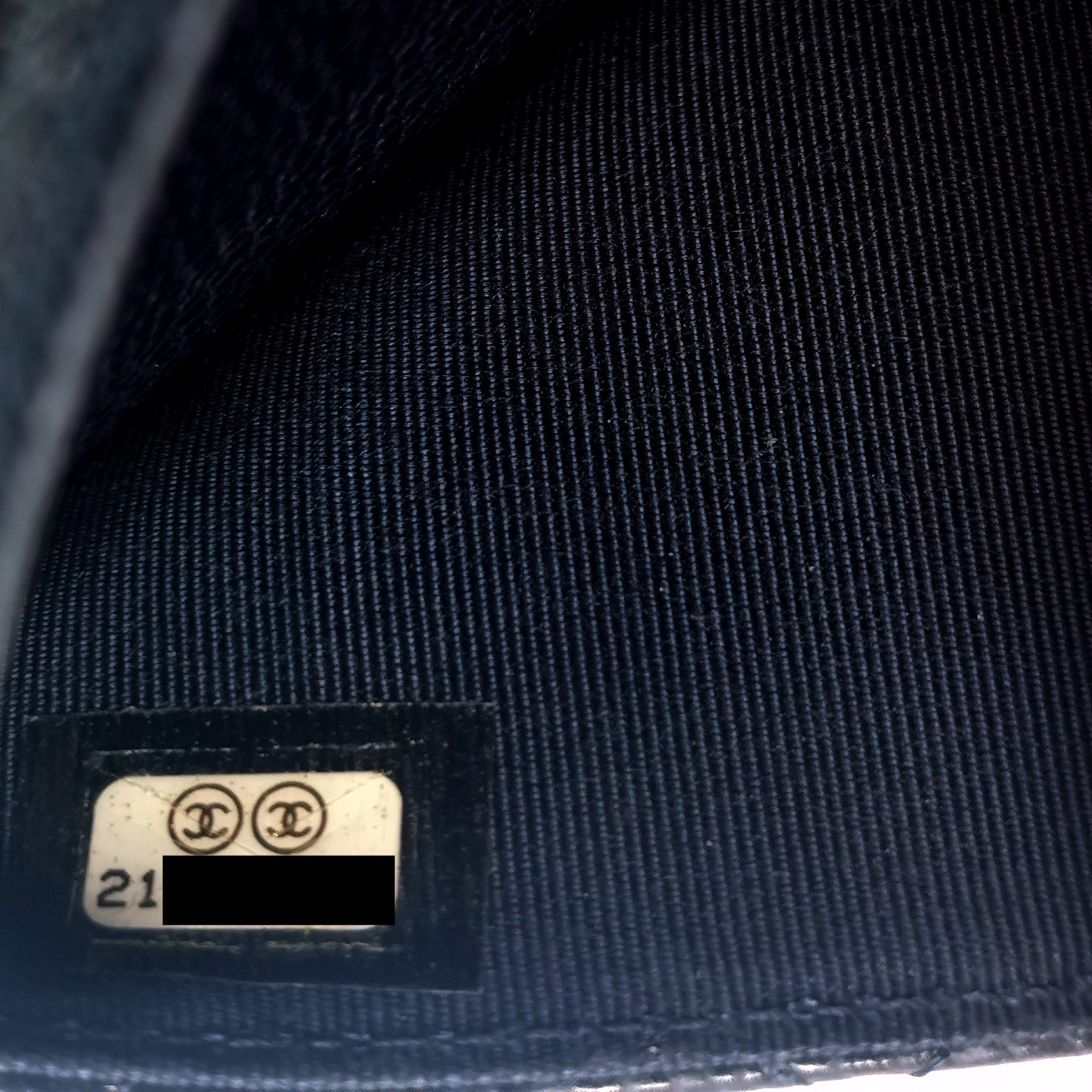 Chanel Classic Wallet On Chain Caviar Navy Ruthenium Hardware