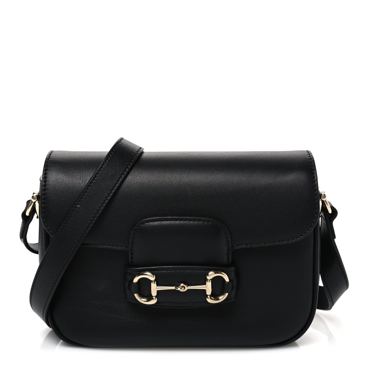 Arabella Calfskin Horsebit 1955 Shoulder Bag Black