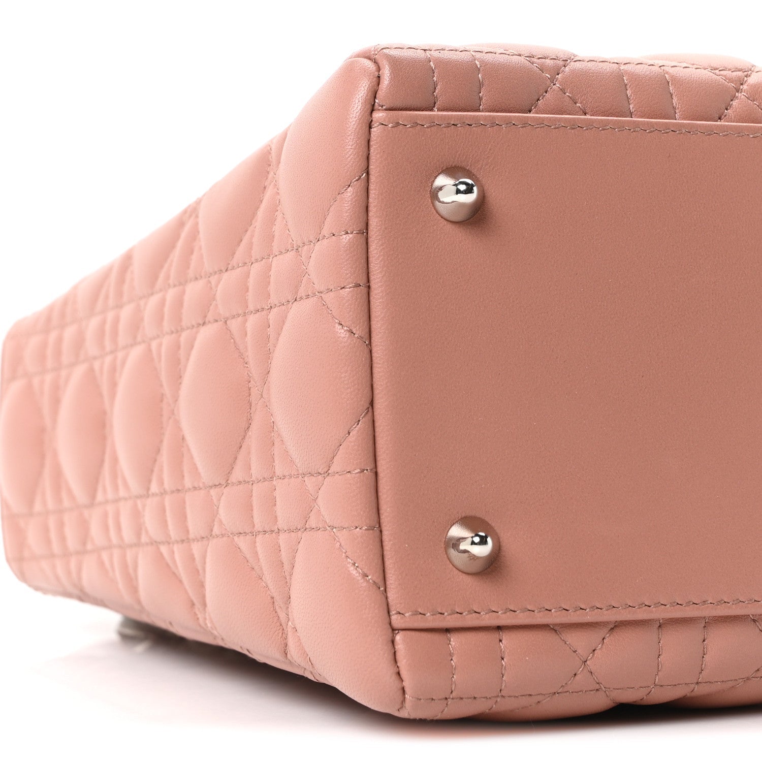 Lambskin Cannage Medium Lady Dior Bois de Rose