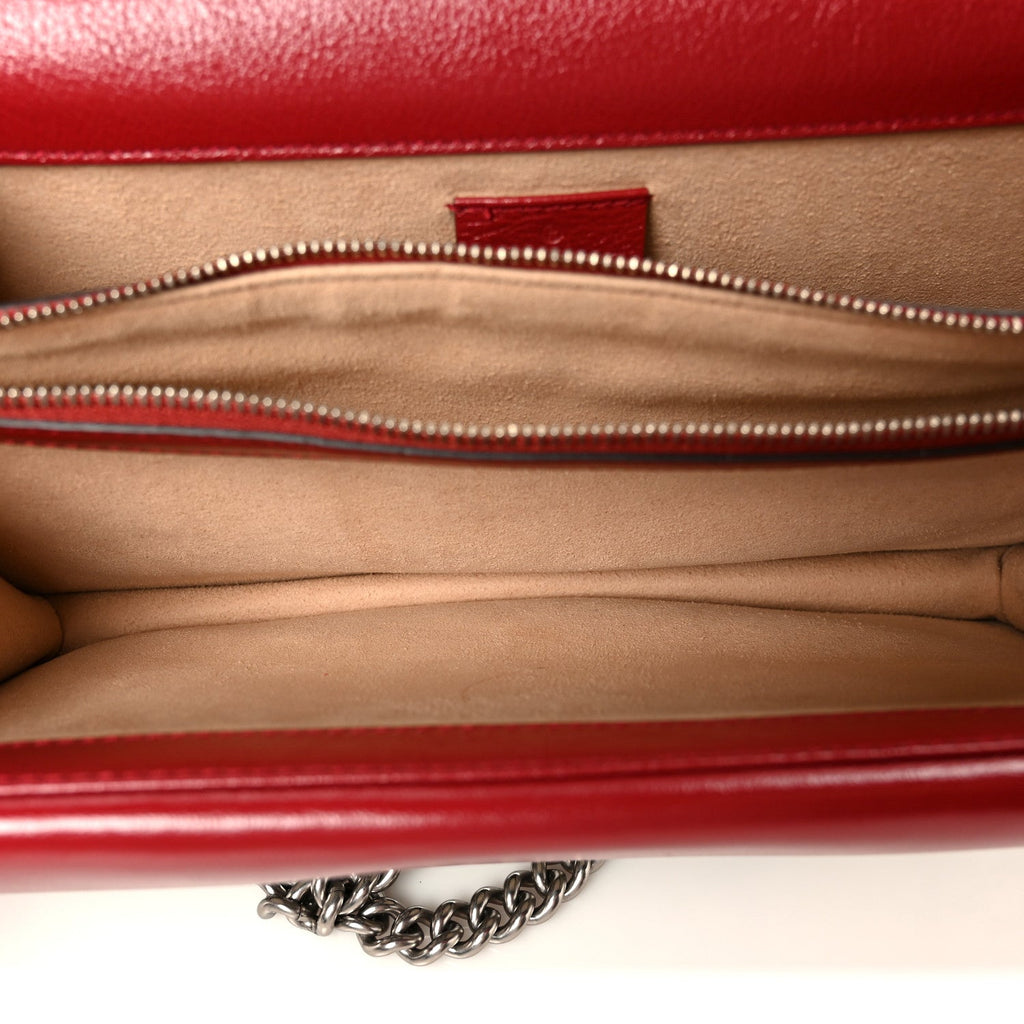 Tweed GG Monogram Small Dionysus Shoulder Bag White Black Romantic Cherry