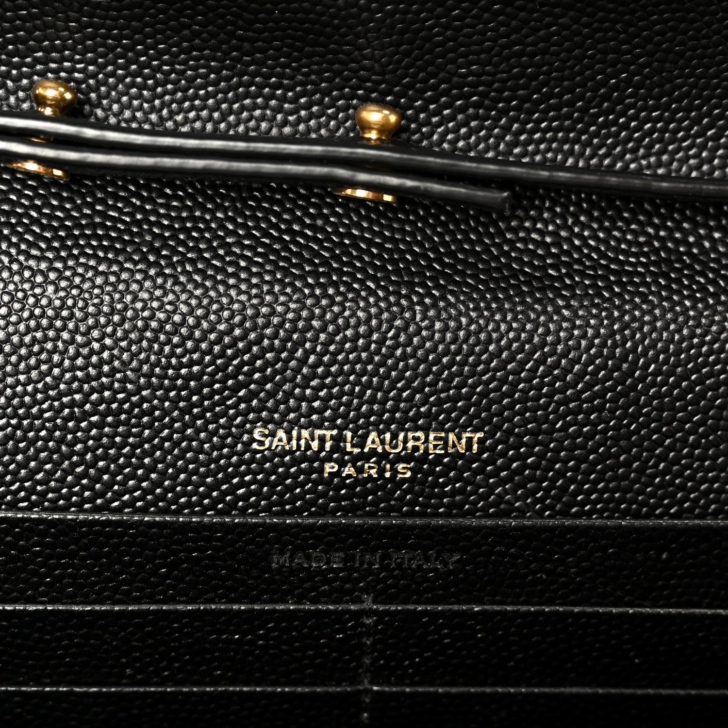Grain De Poudre Matelasse Chevron Monogram Chain Wallet Black