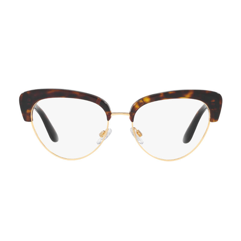 Dolce & Gabbana Eyeglasses Cat Eye Full Rim, Havana Frame and Clear Demo Lens Lens DG3247502