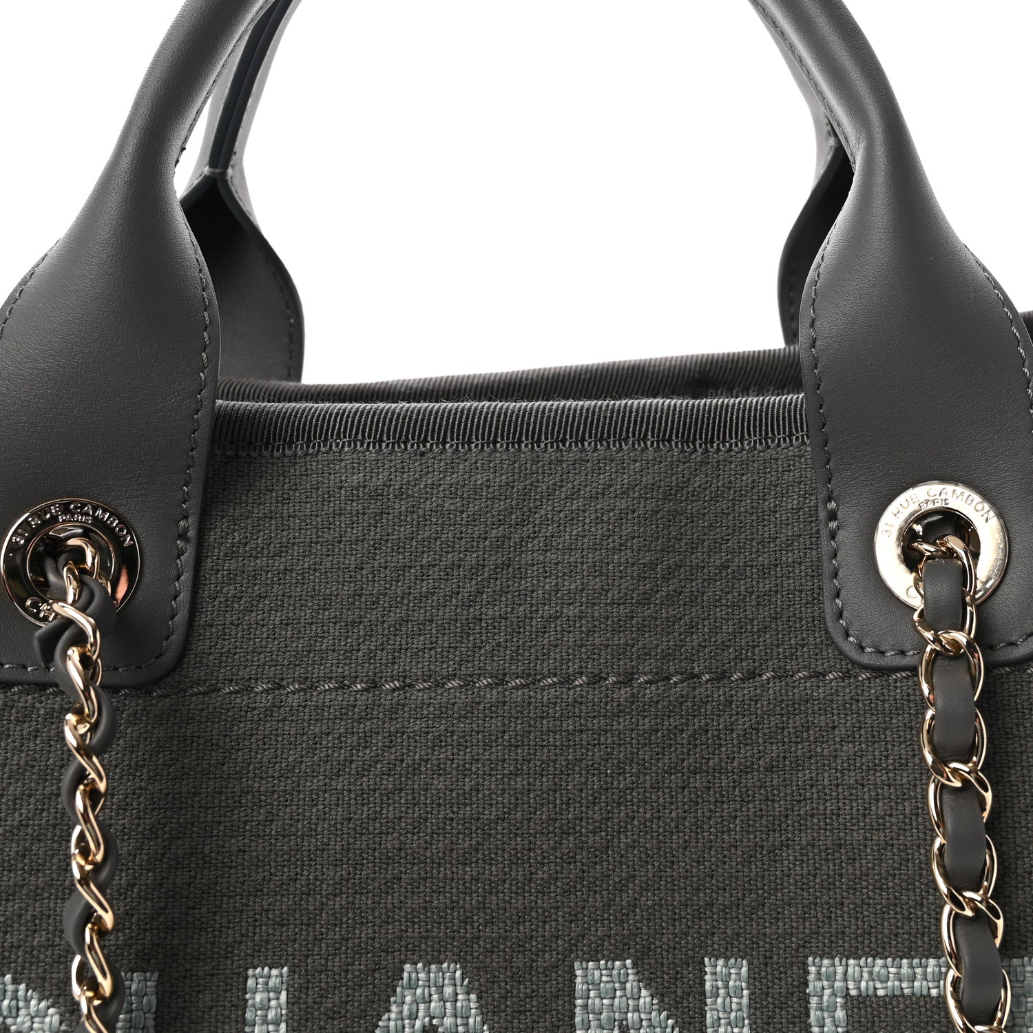 Mixed Fibers Small Deauville Tote Dark Grey
