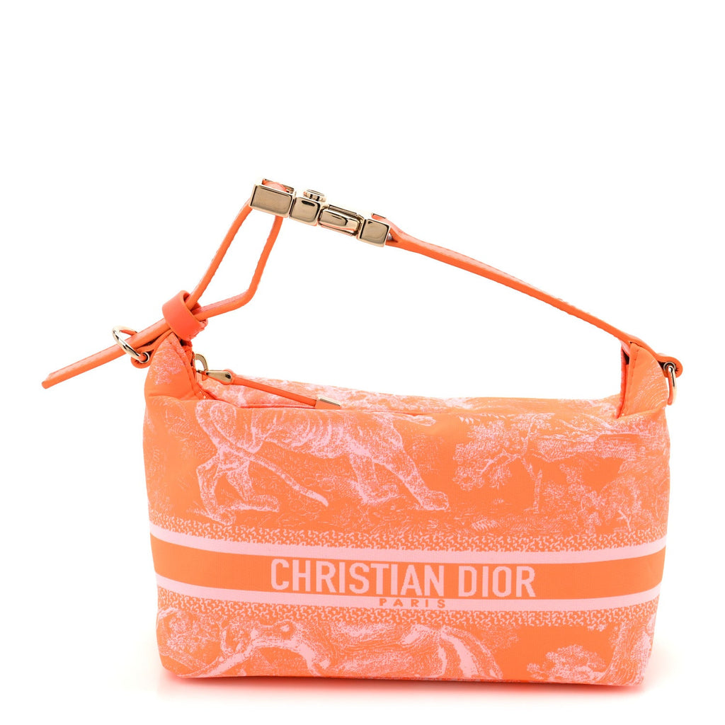 Technical Fabric Toile De Jouy DiorTravel Nomad Pouch Orange
