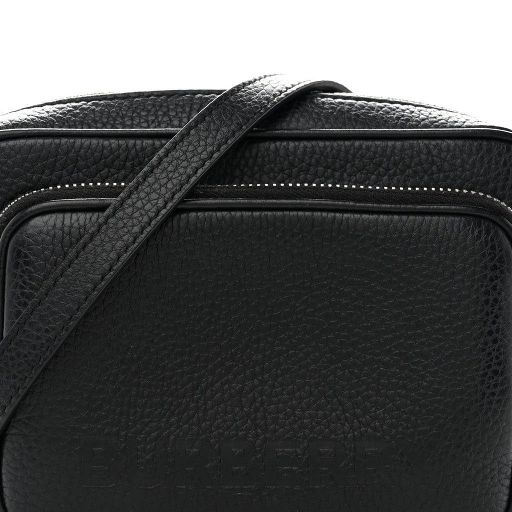 Grained Calfskin Small Camera Bag Black