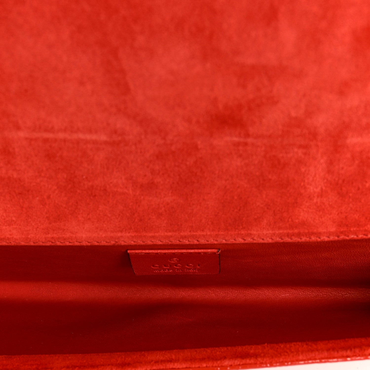 Patent Microguccissima Small Broadway Clutch Red