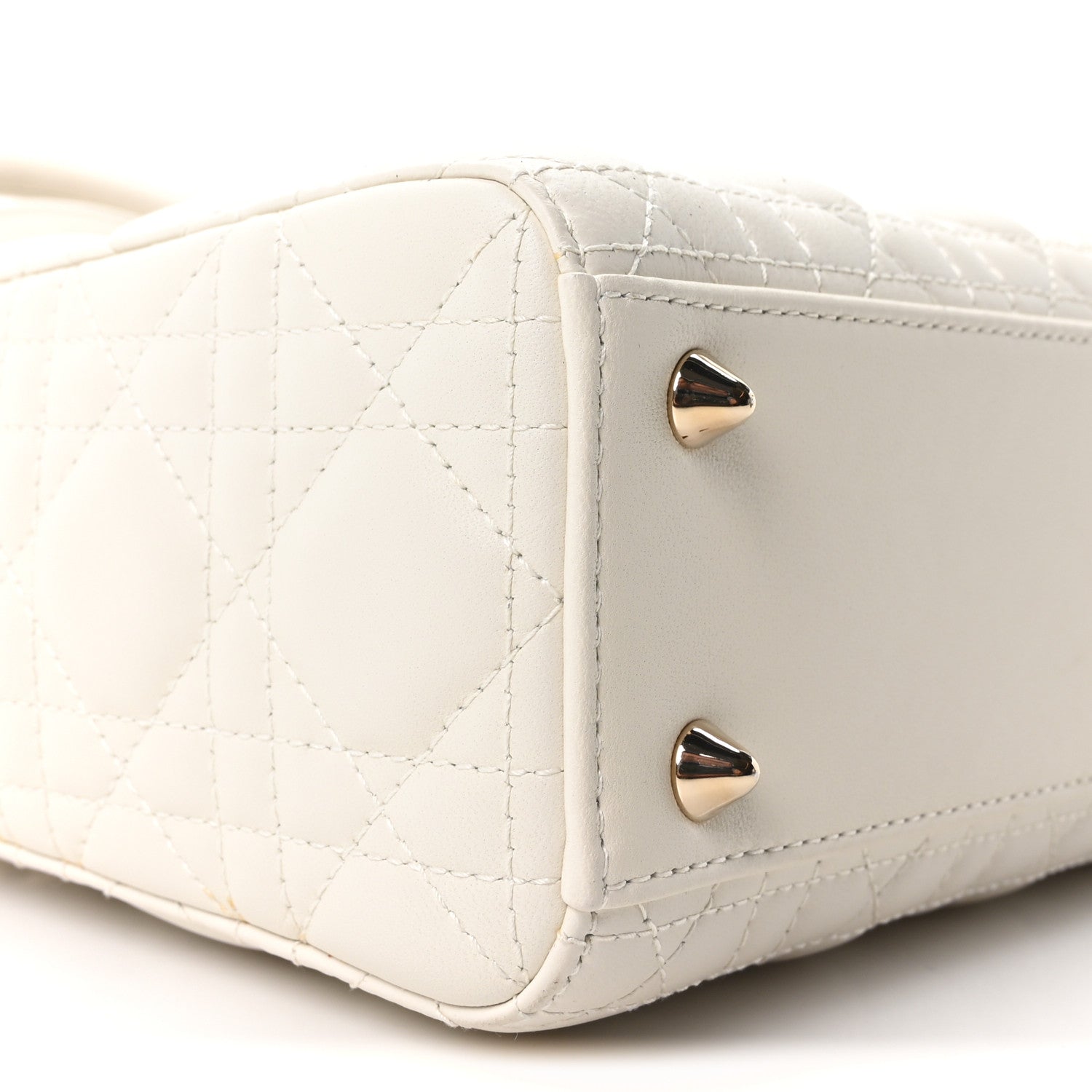 Lambskin Cannage Small My ABCDior Lady Dior White
