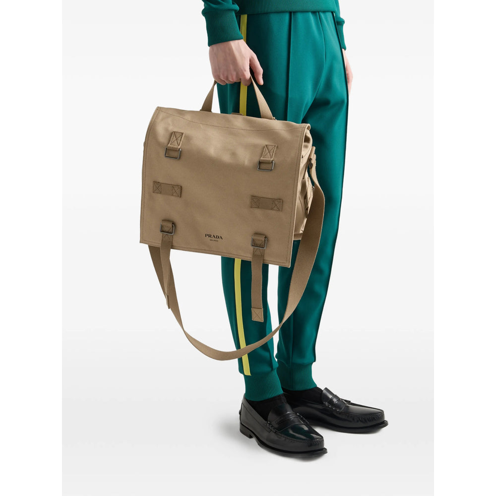 Prada Neutrals Messenger Bags Men