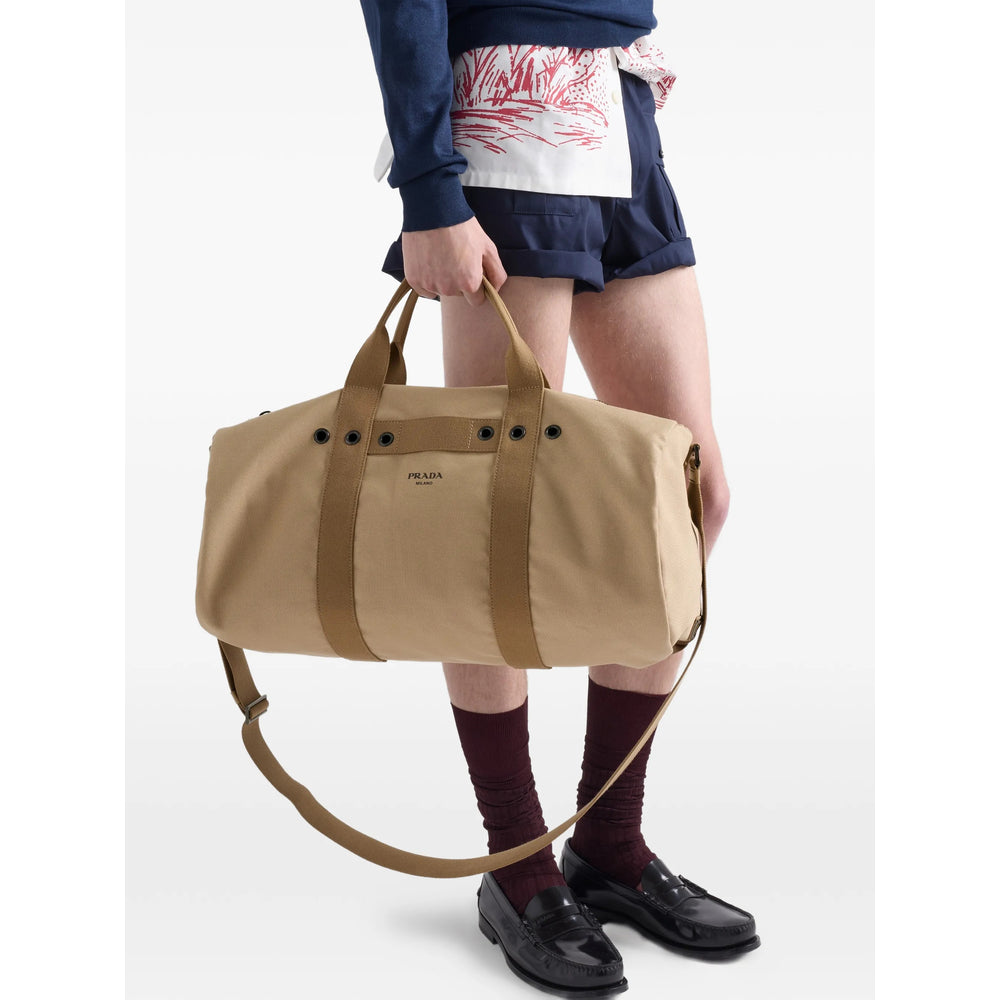 Prada Neutrals Luggage & Holdalls Men