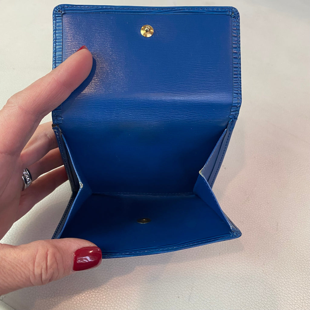 LOUIS VUITTON Epi Alma PM Satchel Handbag with Epi Elise Wallet in Blue