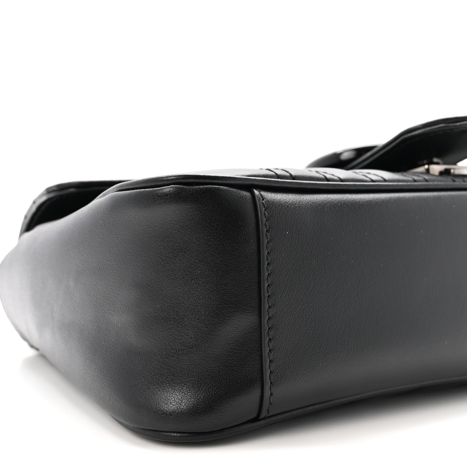 Calfskin Matelasse Monochrome Small GG Marmont Shoulder Bag Black