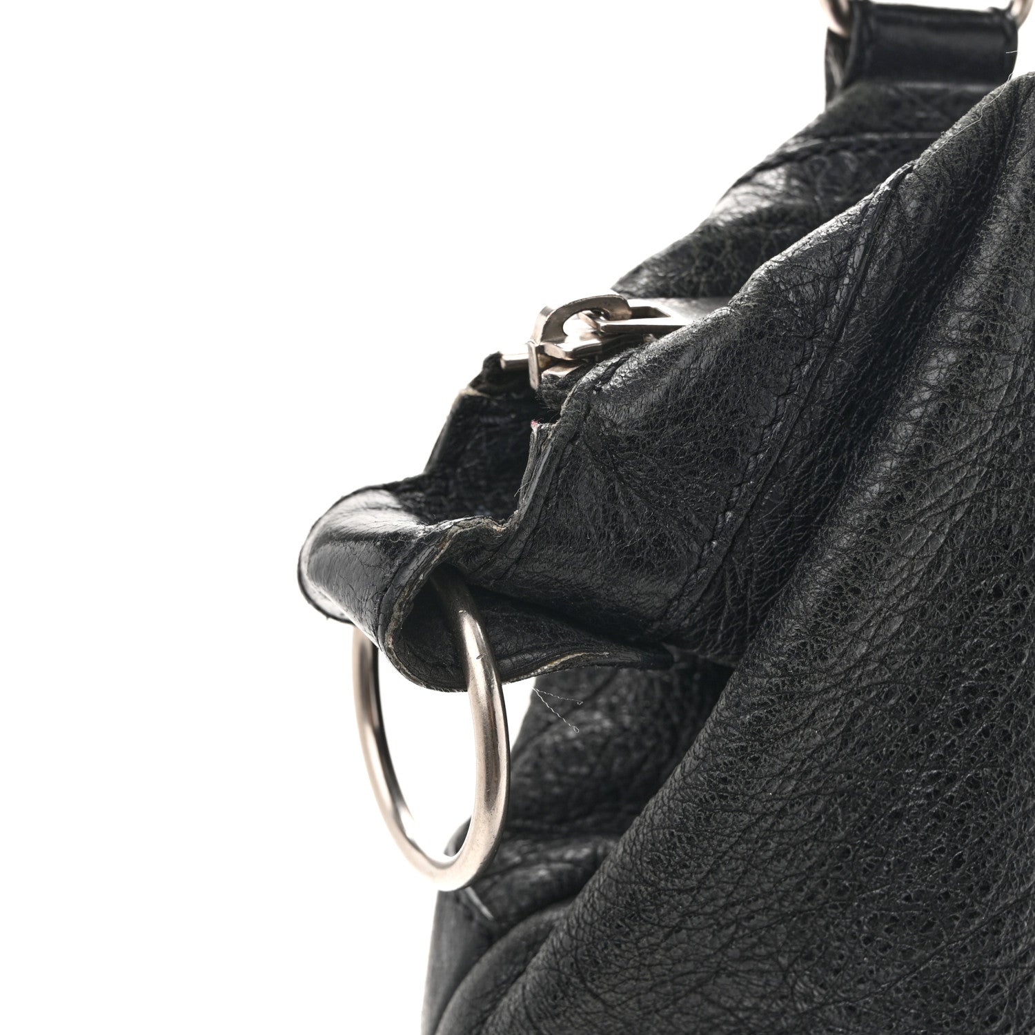 Agneau Classic Hardware Square Tote Black
