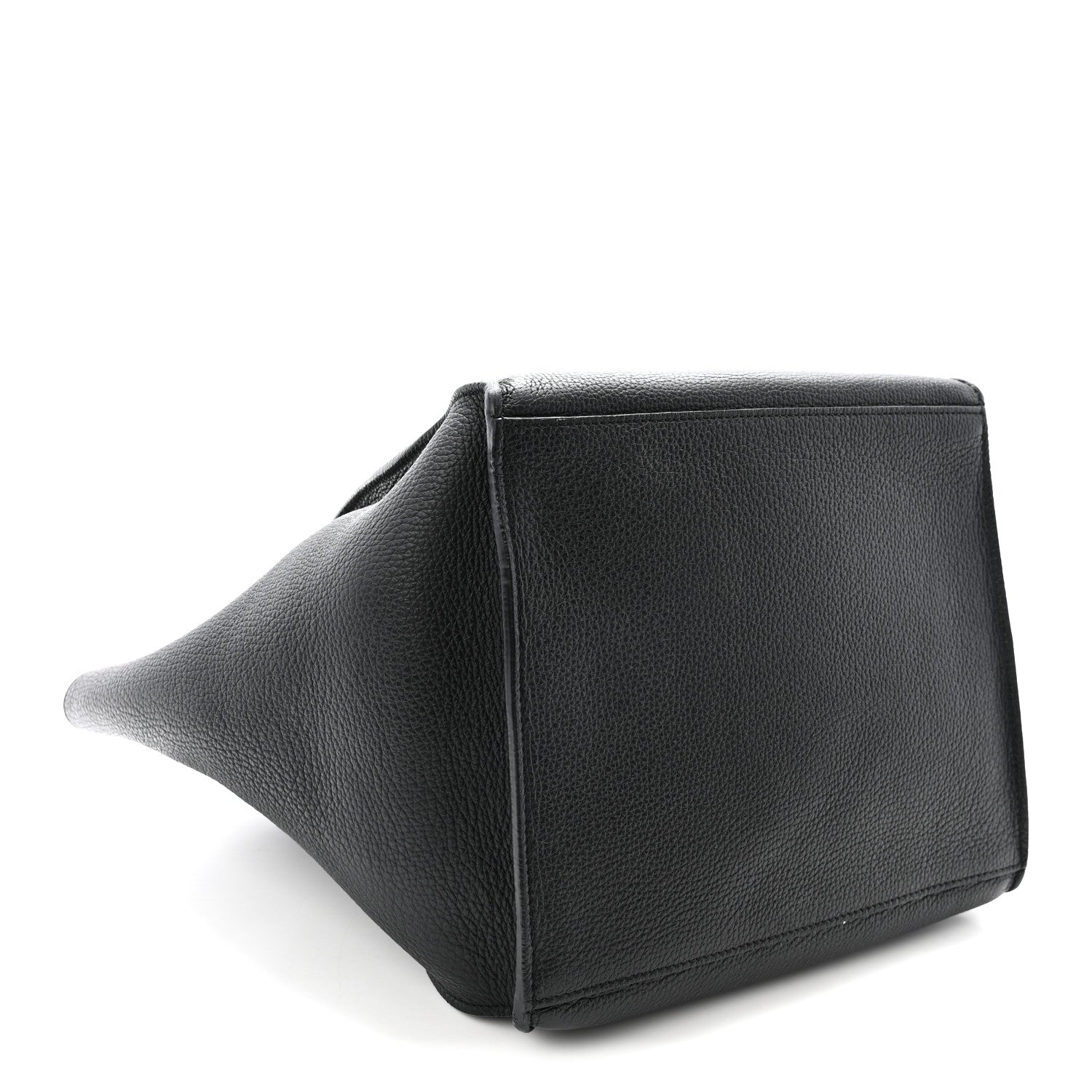 Supple Grained Calfskin Small Big Bag Black