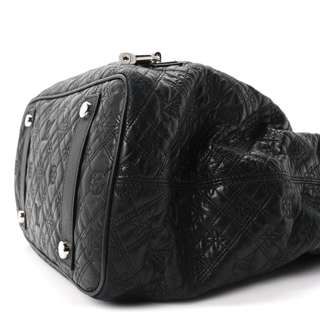 Monogram Lambskin Antheia Lilia GM Black