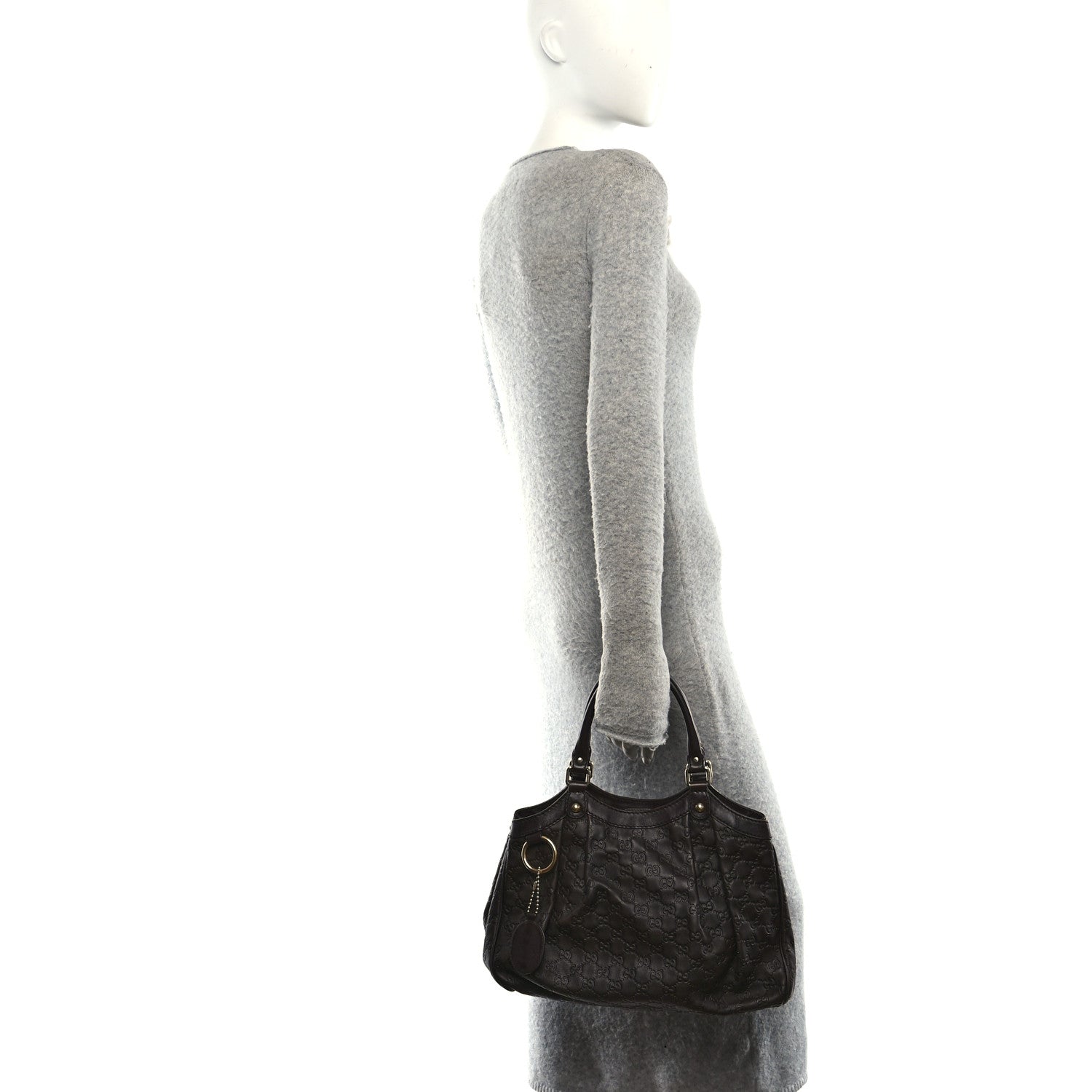 Guccissima Medium Sukey Tote Chocolate
