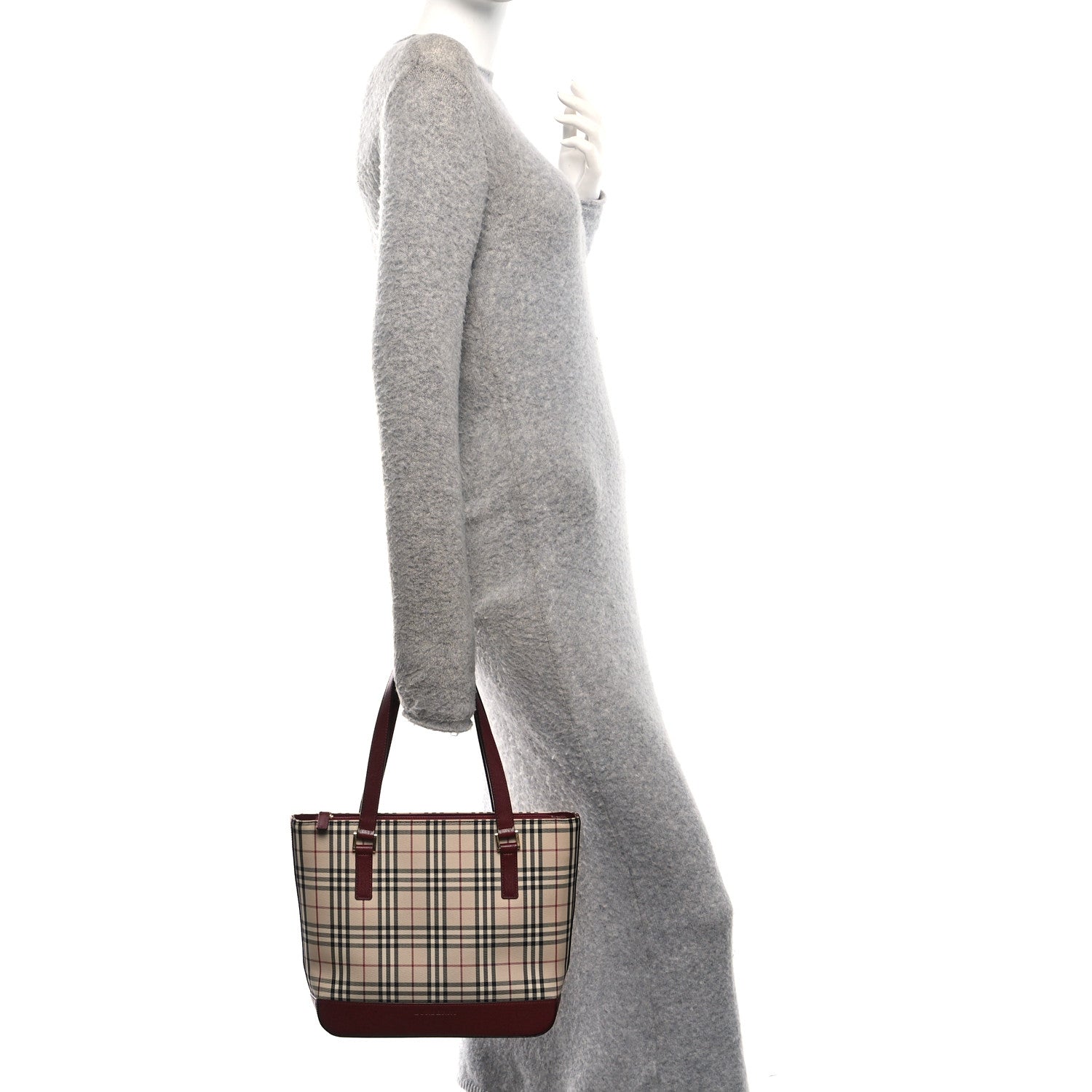 Canvas House Check Small Tote Red