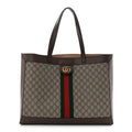 Gg Supreme Monogram Web Ophidia Tote Brown