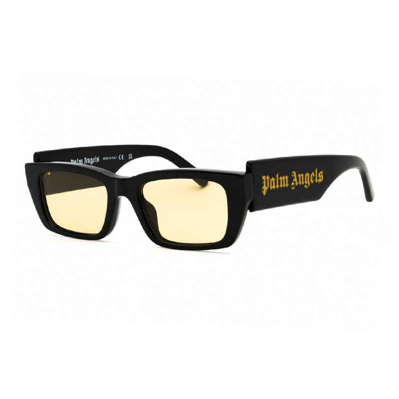 Palm Angels Sunglasses Rectangle Full Rim, Black Frame and Dark Grey Lens PERI002PALM1007