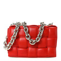 Lambskin Maxi Intreccio Padded Chain Cassette Crossbody Bag Nail Polish