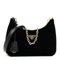 Velvet Nappa Mini Re-Edition Shoulder Bag Black