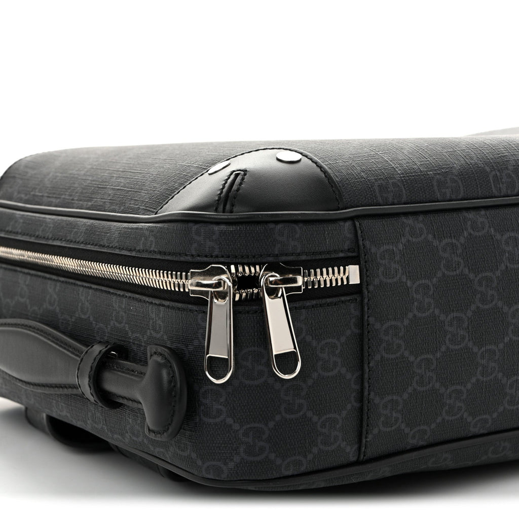 GG Supreme Monogram Briefcase Backpack Black Grey