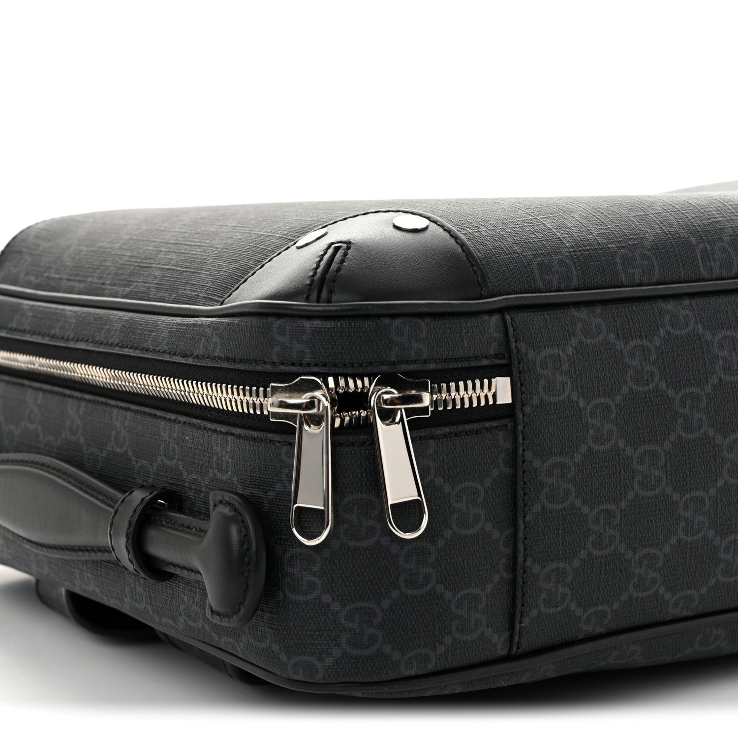 GG Supreme Monogram Briefcase Backpack Black Grey