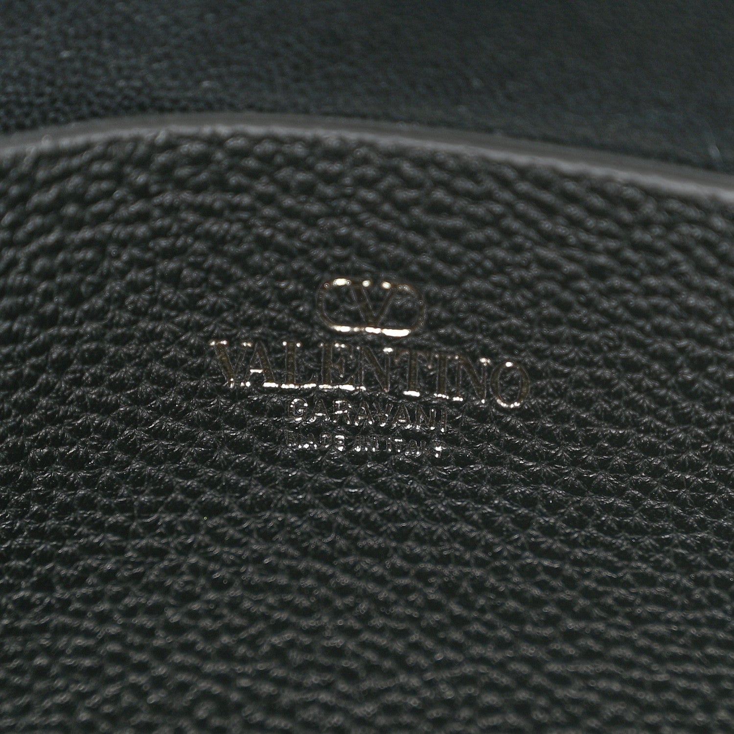 Grained Calfskin Rockstud Hobo Shoulder Bag Black